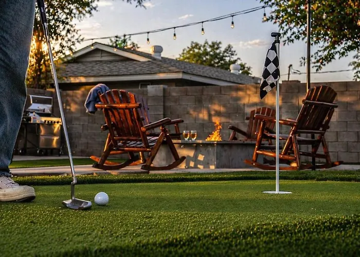 Dom wakacyjny Desert Escape Putting And Fire Pit